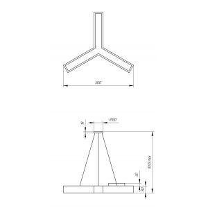 Светильник LED ЭРА Geometria SPO-142-W-40K-044 Igrek 44Вт 4000К 3000Лм IP40 800*800*80 белый подвесной