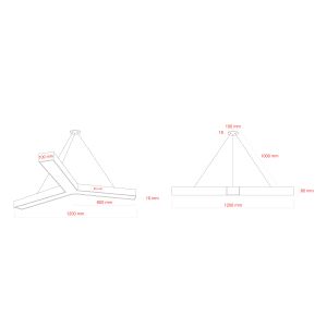 Светильник LED ЭРА Geometria SPO-144-W-40K-066 Igrek 66Вт 4000К 4000Лм IP40 1200*1200*80 белый подвесной драйвер внутри