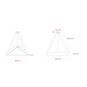 Светильник LED ЭРА Geometria SPO-151-B-40K-030 Delta 30Вт 4000К IP40 черный подвесной драйвер внутри Светильник LED ЭРА Geometria SPO-151-B-40K-030 Delta 30Вт 4000К IP40 черный подвесной драйвер внутри