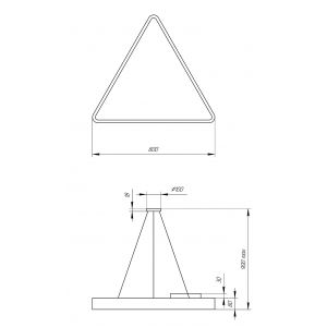 Светильник LED ЭРА Geometria SPO-152-W-40K-048 Delta 48Вт 4000К 3500Лм IP40 800*800*80 белый подвесной