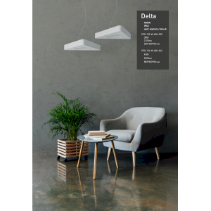 Светильник LED ЭРА Geometria SPO-154-W-40K-042 Delta 42Вт 4000К 2300Лм IP40 800*800*80 белый подвесной