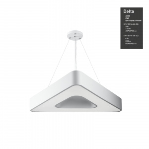 Светильник LED ЭРА Geometria SPO-154-W-40K-042 Delta 42Вт 4000К 2300Лм IP40 800*800*80 белый подвесной