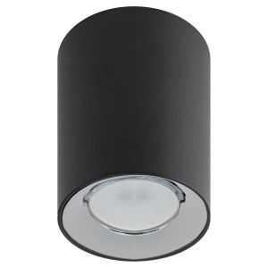 Светильник настенно-потолочный спот ЭРА OL1 GU10 BK/CH под лампу MR16/GU10 черный/хром IP20