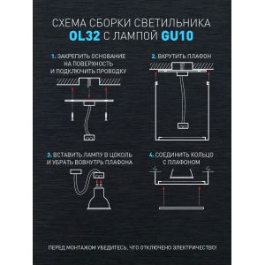 Светильник настенно-потолочный спот ЭРА OL32 BK MR16 GU10 IP20 черный Светильник настенно-потолочный спот ЭРА OL32 BK MR16 GU10 IP20 черный