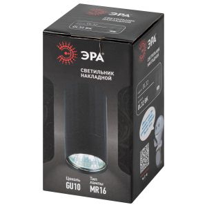 Светильник настенно-потолочный спот ЭРА OL32 BK MR16 GU10 IP20 черный Светильник настенно-потолочный спот ЭРА OL32 BK MR16 GU10 IP20 черный