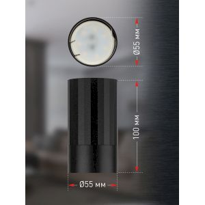 Светильник настенно-потолочный спот ЭРА OL32 BK MR16 GU10 IP20 черный Светильник настенно-потолочный спот ЭРА OL32 BK MR16 GU10 IP20 черный