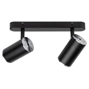 Светильник настенно-потолочный спот ЭРА OL35-2 BK MR16 GU10 IP20 черный хром