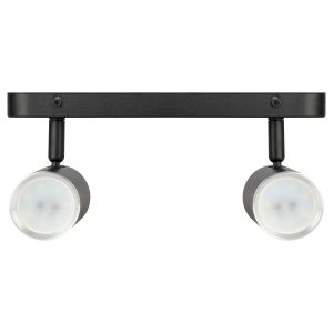 Светильник настенно-потолочный спот ЭРА OL35-2 BK MR16 GU10 IP20 черный хром