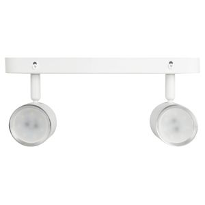 Светильник настенно-потолочный спот ЭРА OL35-2 WH MR16 GU10 IP20 белый хром