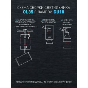 Светильник настенно-потолочный спот ЭРА OL35-3 BK MR16 GU10 IP20 черный хром
