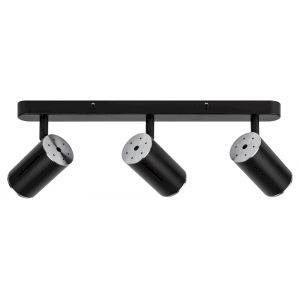 Светильник настенно-потолочный спот ЭРА OL35-3 BK MR16 GU10 IP20 черный хром