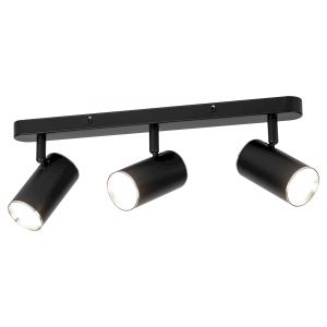 Светильник настенно-потолочный спот ЭРА OL35-3 BK MR16 GU10 IP20 черный хром