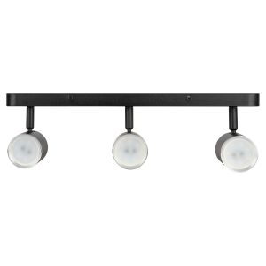 Светильник настенно-потолочный спот ЭРА OL35-3 BK MR16 GU10 IP20 черный хром