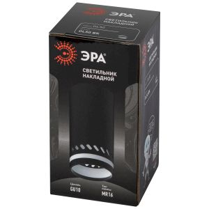 Светильник настенно-потолочный спот ЭРА OL50 BK MR16 GU10 IP20 черный