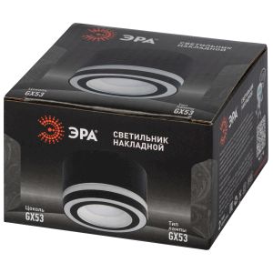 Светильник настенно-потолочный спот ЭРА OL51 BK GX53 IP20 черный Светильник настенно-потолочный спот ЭРА OL51 BK GX53 IP20 черный