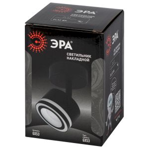 Светильник настенно-потолочный спот ЭРА OL52 BK GX53 IP20 черный Светильник настенно-потолочный спот ЭРА OL52 BK GX53 IP20 черный