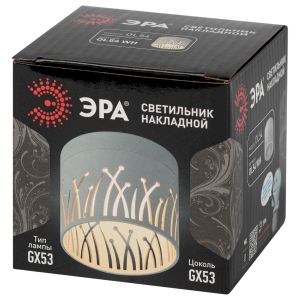 Светильник настенно-потолочный спот ЭРА OL54 WH под лампу GX53 белый IP20