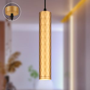 Светильник подвесной (подвес) ЭРА PL15 GD MR16 GU10 потолочный цилиндр золото Светильник подвесной (подвес) ЭРА PL15 GD MR16 GU10 потолочный цилиндр золото