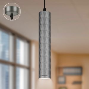 Светильник подвесной (подвес) ЭРА PL15 GR MR16 GU10 потолочный цилиндр графит