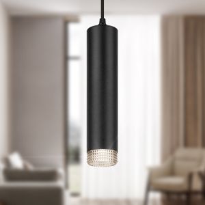 Светильник подвесной (подвес) ЭРА PL18 BK/GR MR16 GU10 потолочный цилиндр черный, серый