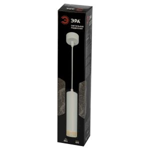 Светильник подвесной (подвес) ЭРА PL18 WH/CL MR16 GU10 потолочный цилиндр белый, прозрачный Светильник подвесной (подвес) ЭРА PL18 WH/CL MR16 GU10 потолочный цилиндр белый, прозрачный