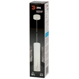 Светильник подвесной (подвес) ЭРА PL26 WH MR16 GU10 потолочный цилиндр белый