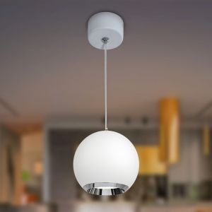 Светильник подвесной (подвес) ЭРА PL32 WH/CH MR16 GU10 потолочный круг белый, хром Светильник подвесной (подвес) ЭРА PL32 WH/CH MR16 GU10 потолочный круг белый, хром