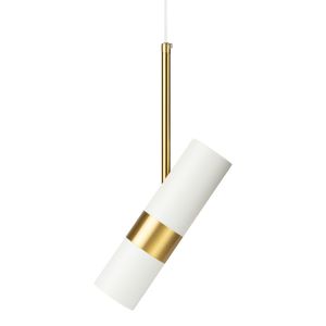 Светильник подвесной (подвес) ЭРА PL33 WH/GD MR16 GU10 потолочный цилиндр белый, золото