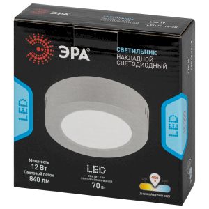 Светильник светодиодный ЭРА LED 19-12-4K накладной круглый 12Вт 4000К Светильник светодиодный ЭРА LED 19-12-4K накладной круглый 12Вт 4000К