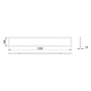 Светильник светодиодный ЭРА SPO-7-40-4K-P (4) 40Вт 4000К 3200Лм IP40 1200x180x19 призма