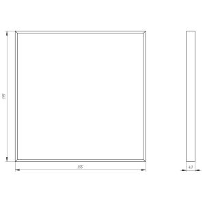 Светильник светодиодный ЭРА SPO-910-1-40K-032 32Вт 4000К 3360Лм 595x595x40 призма с проводом