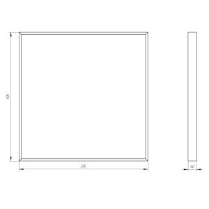 Светильник светодиодный ЭРА SPO-910-1-65K-045 45Вт 6500К 4725Лм 595x595x40 призма с проводом