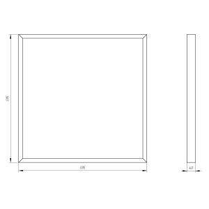 Светильник светодиодный ЭРА SPO-910-3-65K-032 32Вт 6500К 3360Лм 595x595x40 матовый с проводом