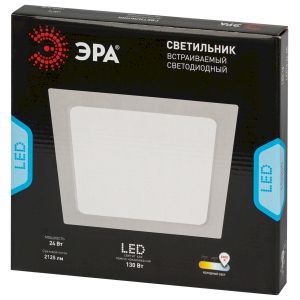 Светильник светодиодный встраиваемый ЭРА LED 18-24-6K квадратный 24Вт 6500К