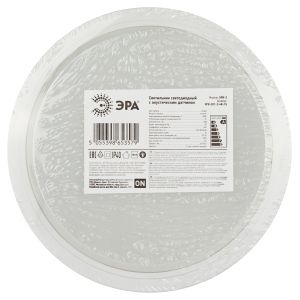 Светильник ЖКХ светодиодный ЭРА SPB-301-2-4K-15 IP40 15Вт 1200Лм 4000К 180х180х33 с акустическим датчиком круг накладной