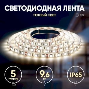 Светодиодная лента ЭРА LS2835 120LED-IP65-WW-eco-5m (80/1920)
