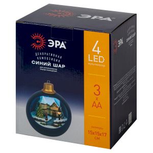 Светодиодная новогодняя фигура ЭРА EFIS-S04 композиция Шар мультиколор 3*АА 15*15*17 см Светодиодная новогодняя фигура ЭРА EFIS-S04 композиция Шар мультиколор 3*АА 15*15*17 см