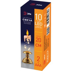 Светодиодная новогодняя фигура ЭРА EGNDS-03 Свеча 10 LED