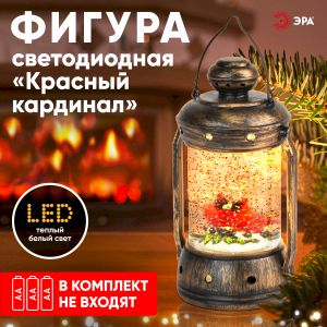 Светодиодная новогодняя фигура ЭРА ENGDS-12 Красный кардинал 1 LED