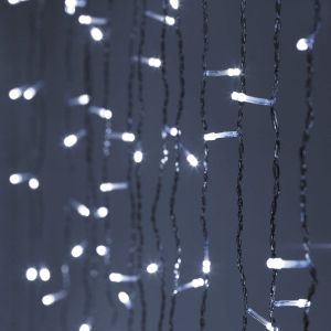 Светодиодная новогодняя гирлянда ЭРА  ЕNIGW - 320W Занавес 8 режимов 3*2 м холодный белый 320 LED IP20