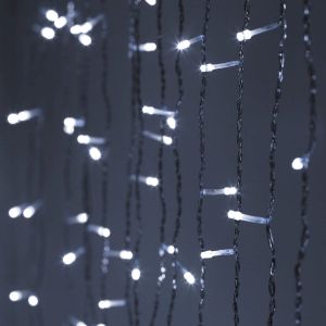 Светодиодная новогодняя гирлянда ЭРА  ЕNIGW - 400W Занавес 8 режимов 3*3 м холодный белый 320 LED IP20 220 V