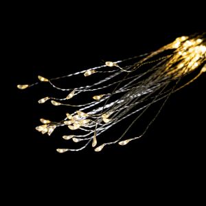 Светодиодная новогодняя гирлянда ЭРА ENIS-90W подвесной светильник Салют теплый белый 90 led 2*AA