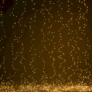 Светодиодная новогодняя гирлянда ЭРА ENIZ-800W занавес Роса-мишура 3*2 м теплый свет 800 microled IP20 Светодиодная новогодняя гирлянда ЭРА ENIZ-800W занавес Роса-мишура 3*2 м теплый свет 800 microled IP20