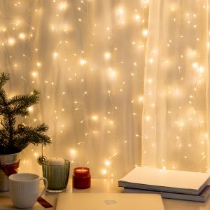 Светодиодная новогодняя гирлянда ЭРА ENIZ-800W занавес Роса-мишура 3*2 м теплый свет 800 microled IP20 Светодиодная новогодняя гирлянда ЭРА ENIZ-800W занавес Роса-мишура 3*2 м теплый свет 800 microled IP20