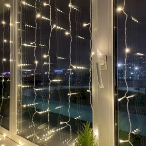 Светодиодная новогодняя гирлянда ЭРА ENOZ-2B Занавес уличная 2 м*2 м желтая 96 LED Светодиодная новогодняя гирлянда ЭРА ENOZ-2B Занавес уличная 2 м*2 м желтая 96 LED