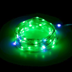 Светодиодная новогодняя гирлянда ЭРА ERASG -01 умная нить RGB 10 м управление через мобильное приложение