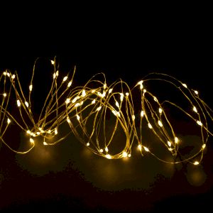 Светодиодная новогодняя гирлянда Intro Holiday INNR-01Z нить теплый свет 10 м 100 microled IP20 Светодиодная новогодняя гирлянда Intro Holiday INNR-01Z нить теплый свет 10 м 100 microled IP20