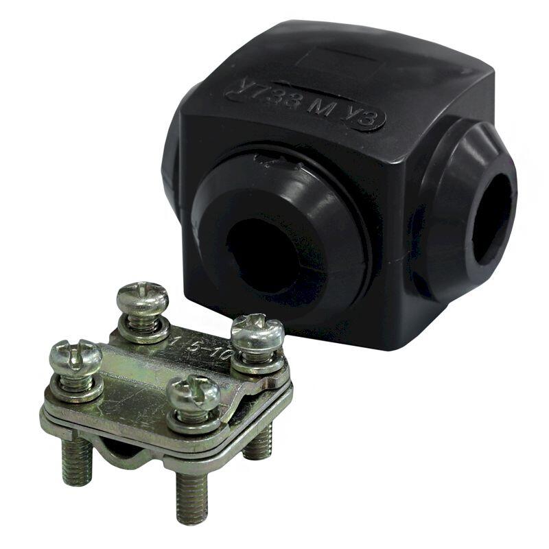 Сжим ответвительный У-733М УЗ (16-35-магистр.; 1.5-10-ответв.) Сжим ответвительный У-733М УЗ (16-35-магистр.; 1.5-10-ответв.)