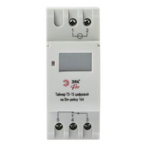 Таймер ЭРА  NO-903-40 ТЭ-15 цифровой на Din-рейку 16А