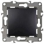 12-1001-05 ЭРА Выключатель, 10АХ-250В, IP20, без м.лапок, Эра12, антрацит (10/100/2500)